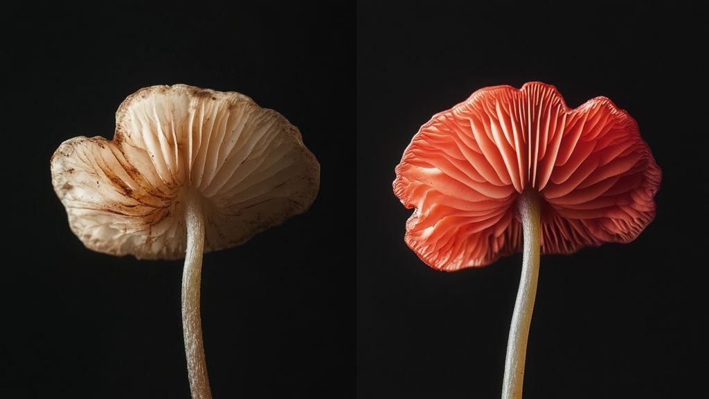 Comment différencier Marasmius rotula d'autres espèces proches ?