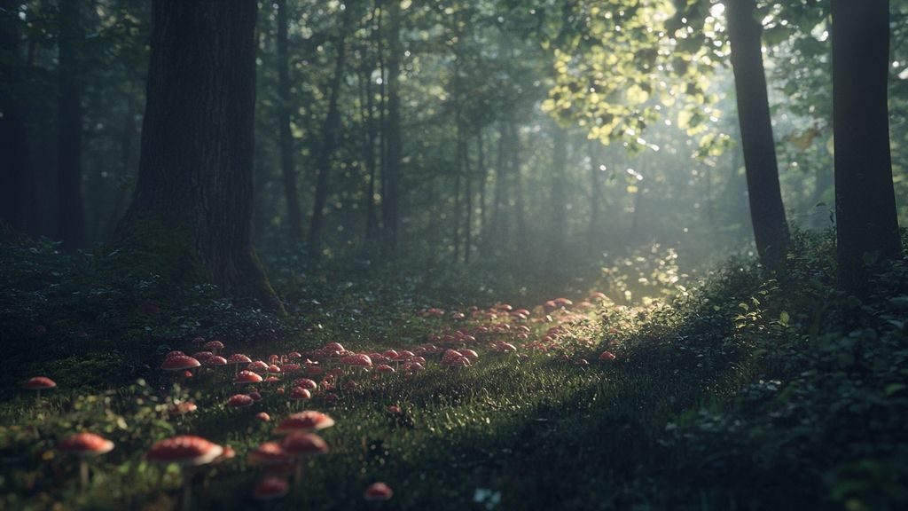 Comment identifier le mycène à pied rouge dans son environnement naturel ?